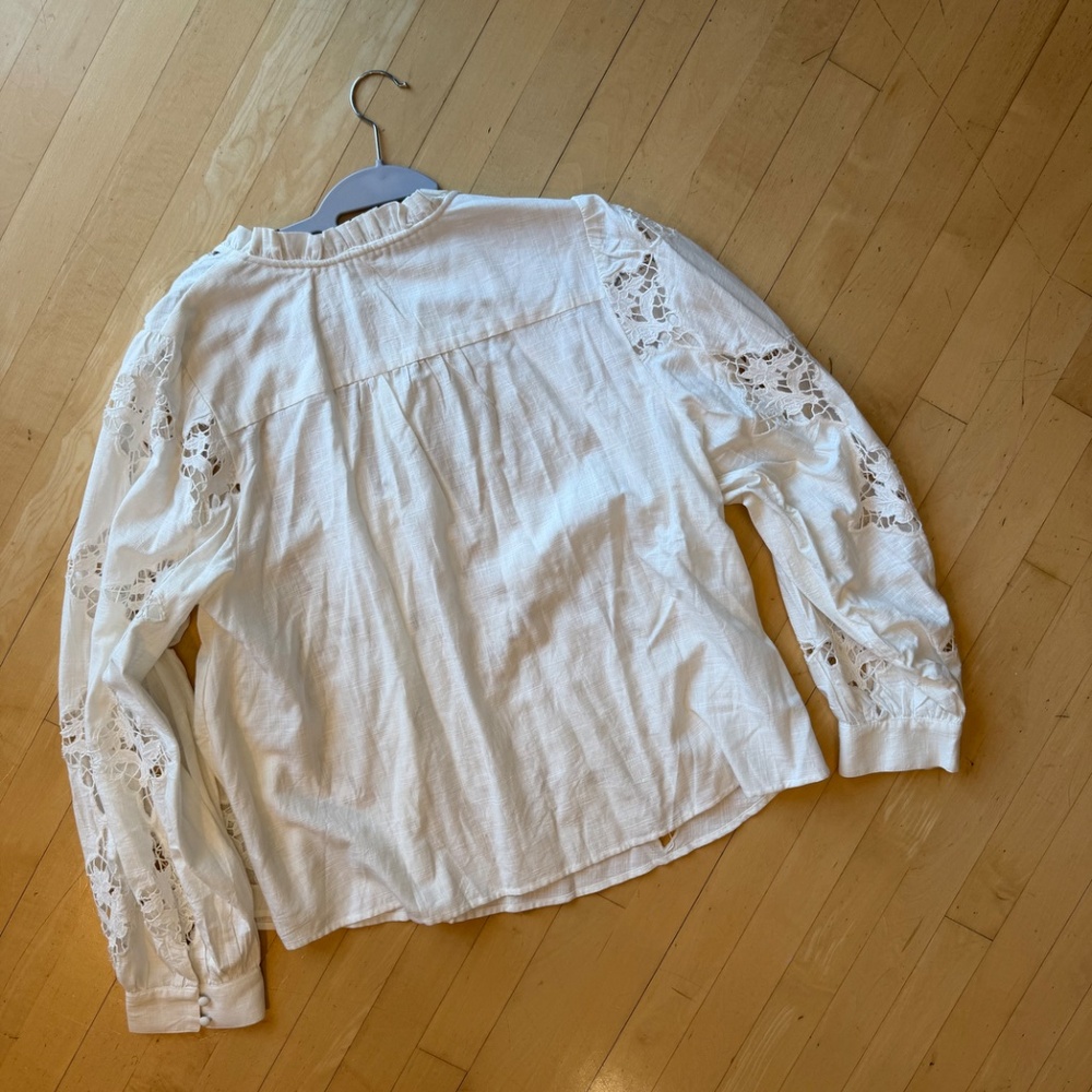 NEW Anthropologie Henley cutout blouse,XL, GP1522 - Picture 5 of 5